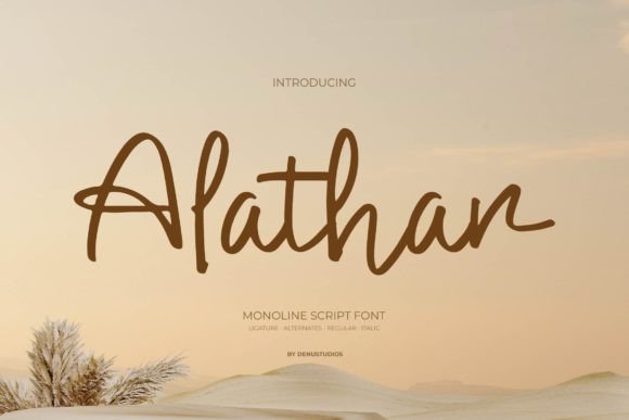 Alathar Typeface Review: Elegant Script for Luxury Branding