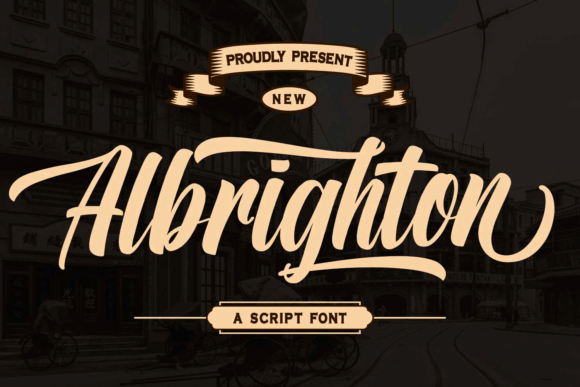 Albrighton Typeface: A Retro Script for Handmade Brands