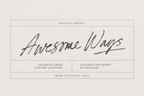 Awesome Ways: A Handwritten Script for Natural Brand Identity
