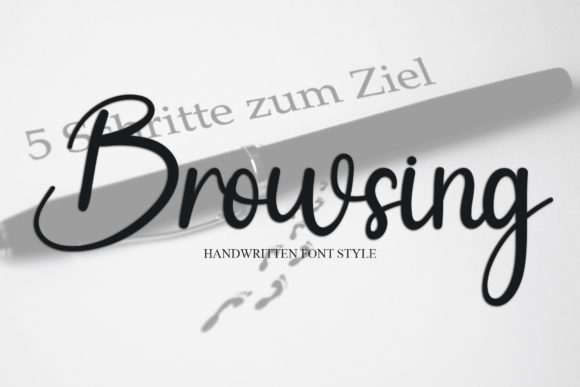 Browsing: A Playful Handwritten Typeface for Editorial Design