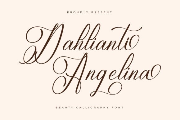 Dahlianti Angelina: A Luxury Script Font for Editorial Design