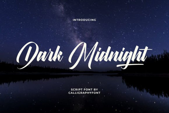 Dark Midnight Typeface: Elevate Your Brand With Elegant Script Typography
