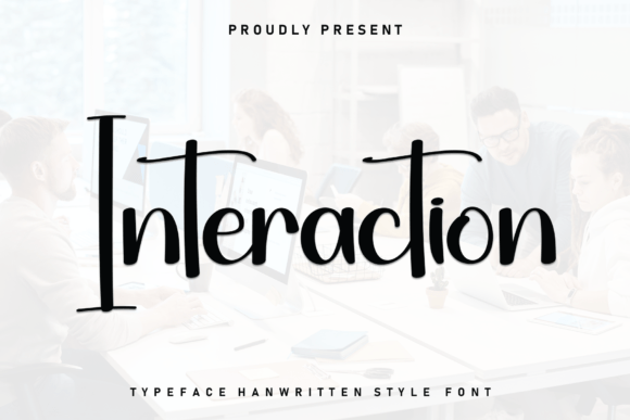 Interaction Typeface: Elevate Handmade Branding with Elegant Script