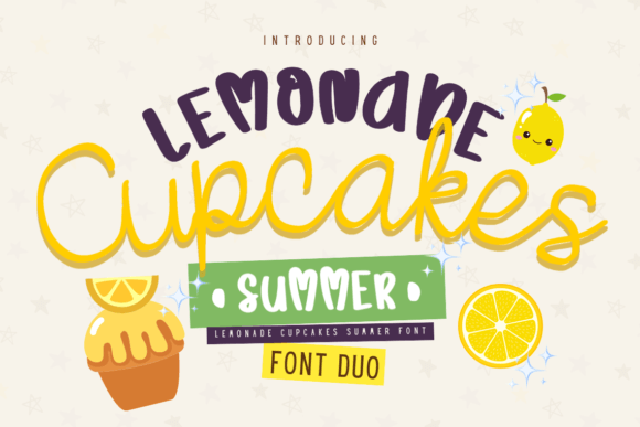 Lemonade Cupcakes Summer Typeface: A Sweet Editorial Choice