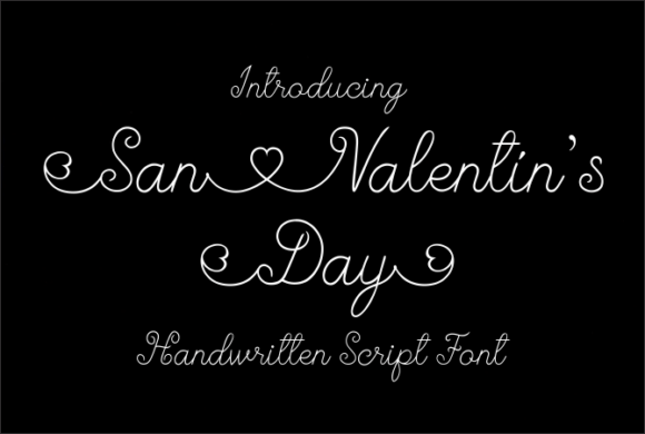 San Valentin s Day: A Romantic Script Font for Editorial Design