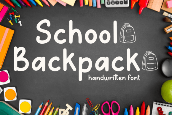 School Backpack: A Nostalgic Handwritten Font for Crafters
