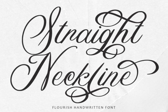 Straight Neckline: A Delicate Script for Sophisticated Brand Identities